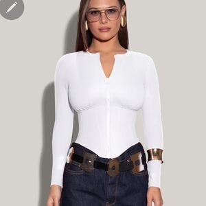 White Long Sleeve Women's Top